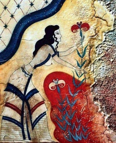 Fresco from the Minoan Palace in Knossos, Crete, Greece. 16th c.B.C..jpg