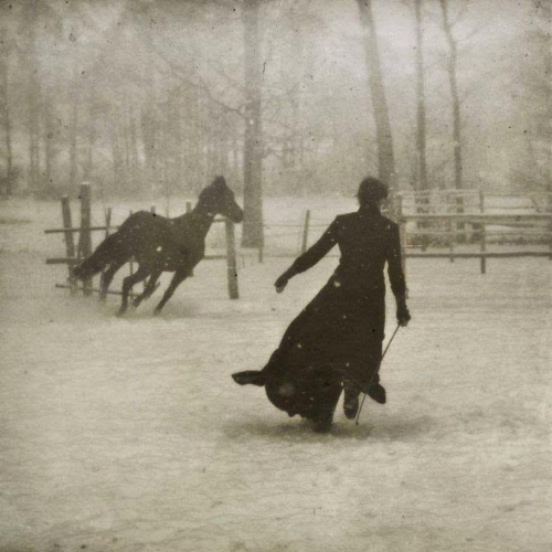 Woman and Wild Horse photograph by Felix Thiollier (1899).jpg